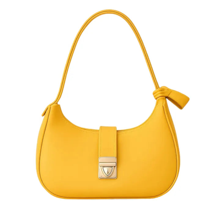 Trendy Half-Moon Shoulder Bag – Faux Leather Purse in varieties of colors