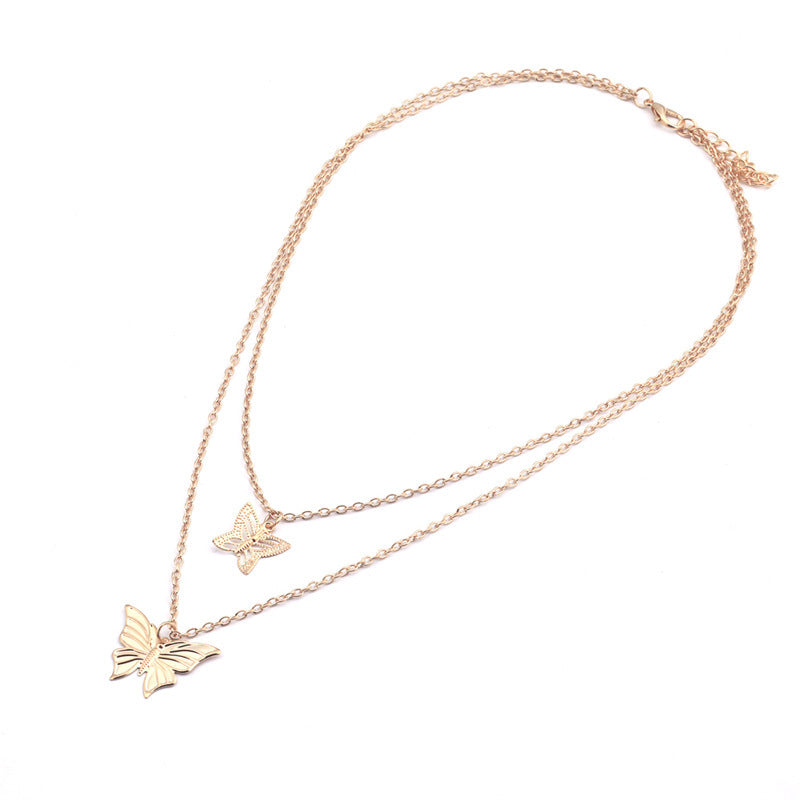 Double butterfly necklace