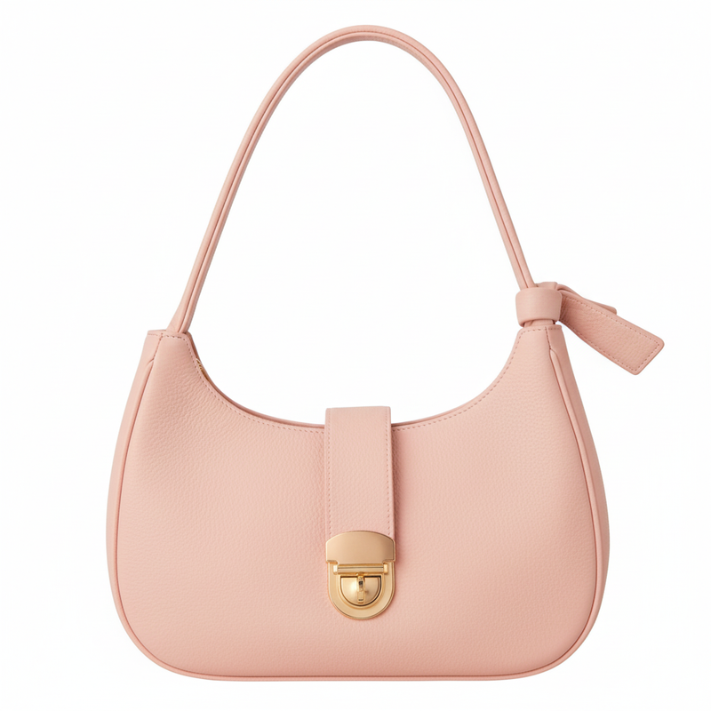 Trendy Half-Moon Shoulder Bag – Faux Leather Purse in varieties of colors